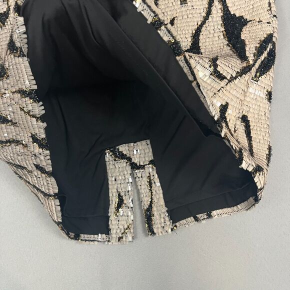 Antonio Melani Pencil Skirt Women's 10 Black Sequin Office Party Glam Profession - Picture 4 of 7